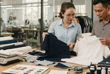 Áo polo cần chốt chất liệu và độ dày vải trước khi sản xuất số lượng lớn