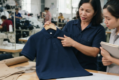 Form áo polo: duyệt bằng mẫu thật trước khi chạy đơn hàng