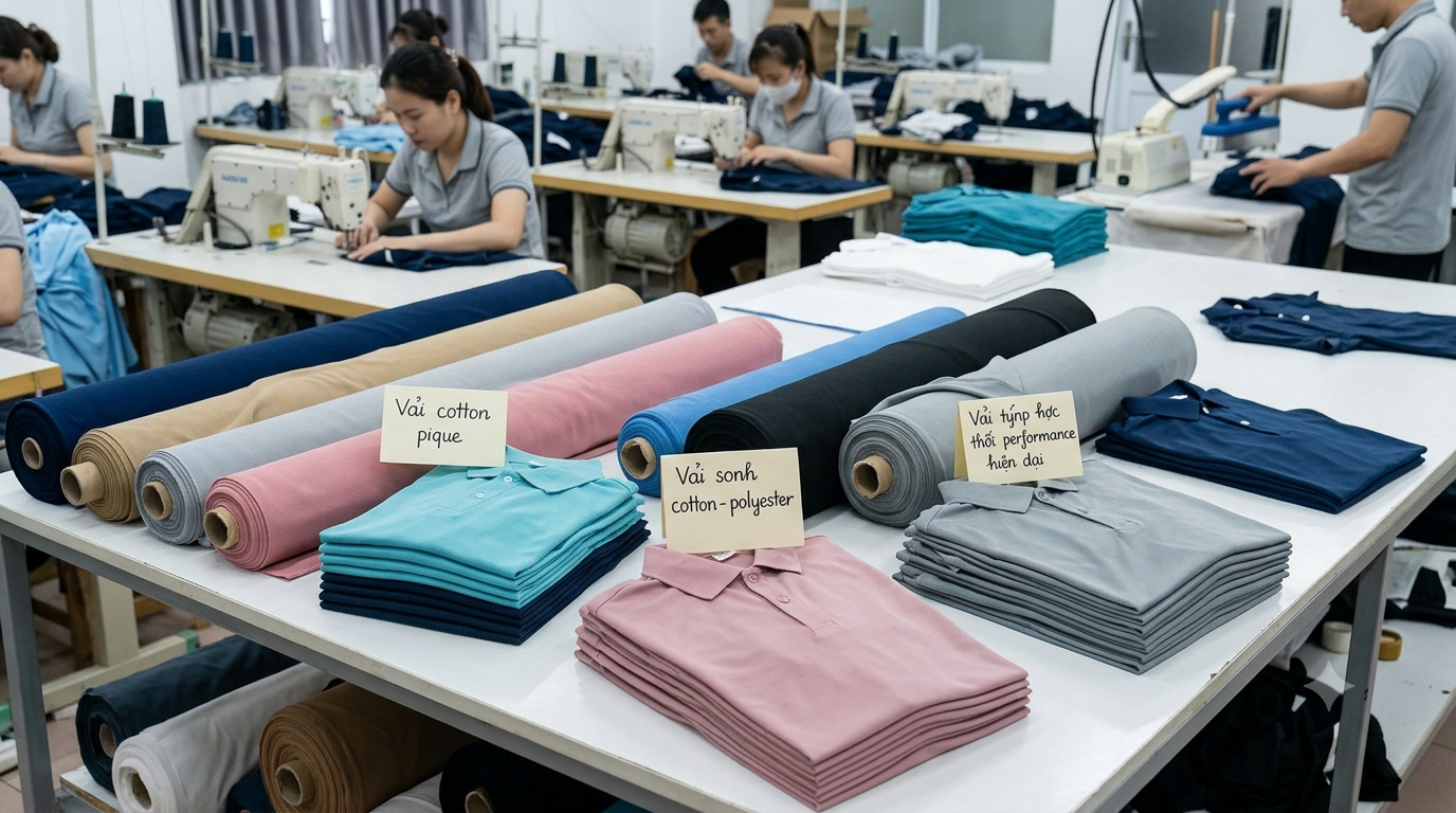 Các loại chất liệu phổ biến cho áo polo và đặc tính