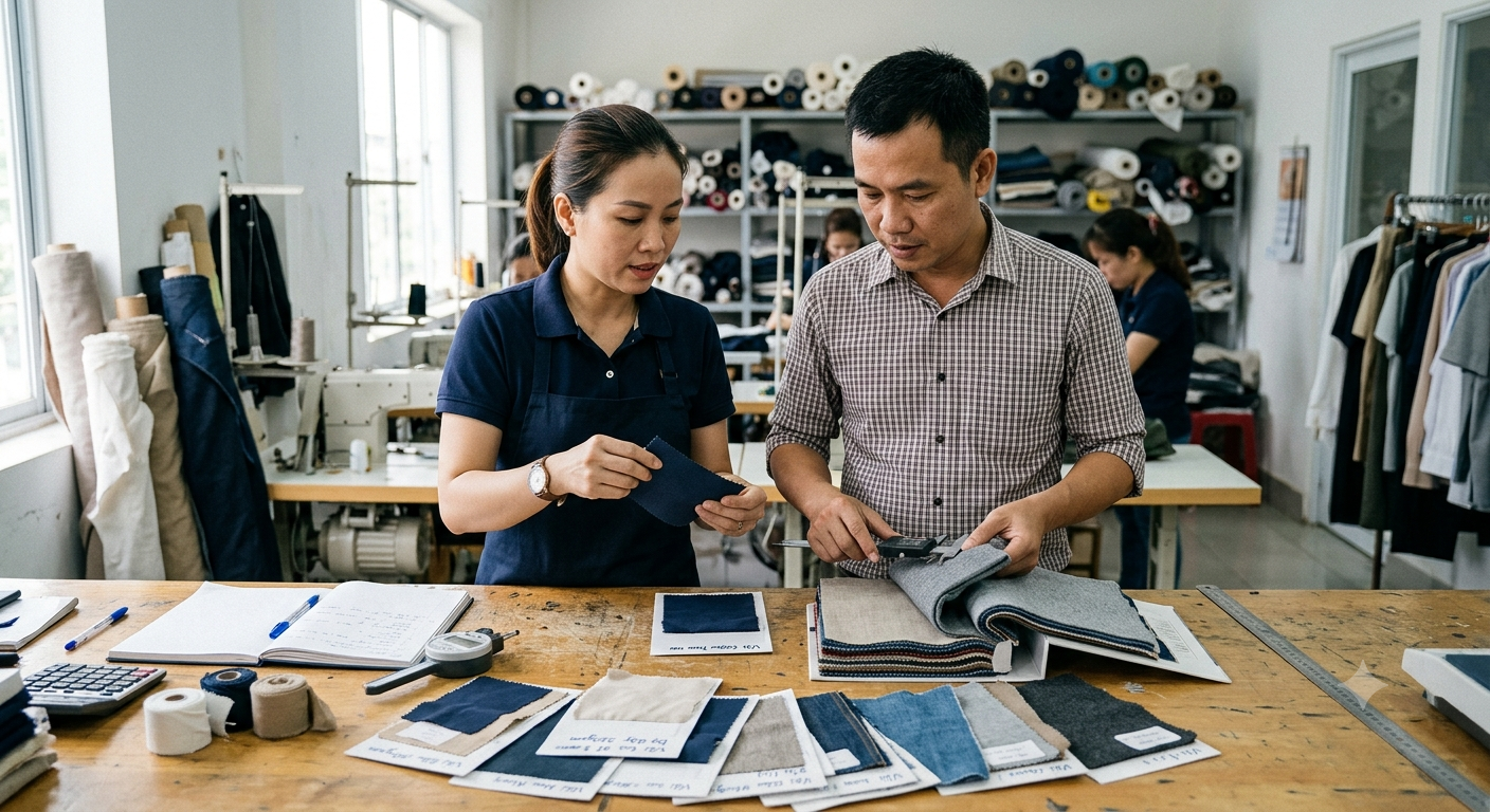 Quy trình chốt chất liệu và độ dày vải hiệu quả cho sản xuất